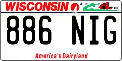WI license plate 886NIG