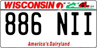 WI license plate 886NII