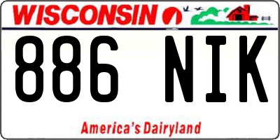 WI license plate 886NIK