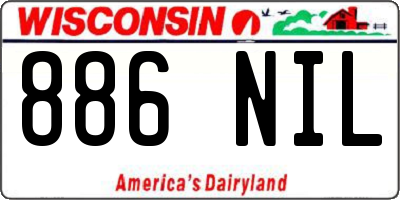 WI license plate 886NIL