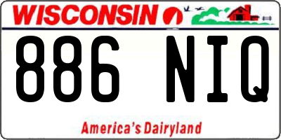 WI license plate 886NIQ