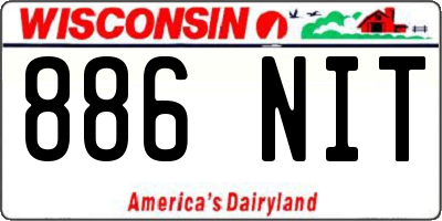WI license plate 886NIT