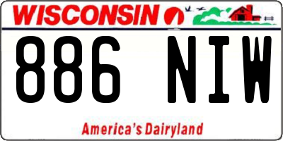 WI license plate 886NIW
