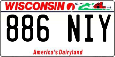 WI license plate 886NIY