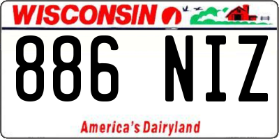 WI license plate 886NIZ