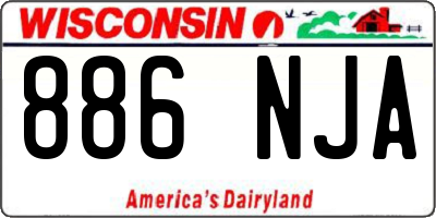 WI license plate 886NJA