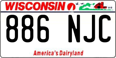 WI license plate 886NJC