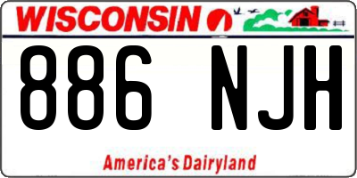 WI license plate 886NJH