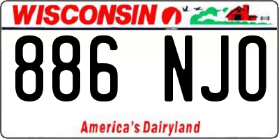 WI license plate 886NJO
