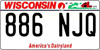 WI license plate 886NJQ