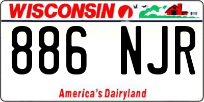 WI license plate 886NJR