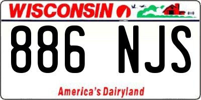 WI license plate 886NJS