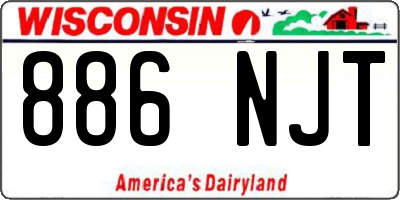 WI license plate 886NJT