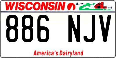 WI license plate 886NJV
