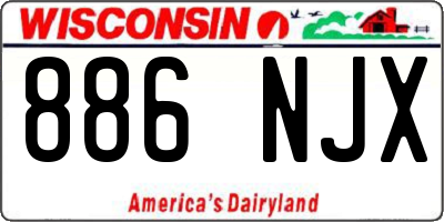 WI license plate 886NJX