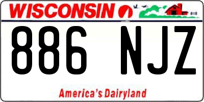 WI license plate 886NJZ
