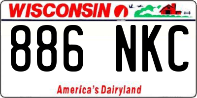 WI license plate 886NKC
