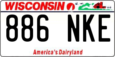 WI license plate 886NKE