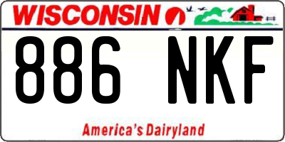 WI license plate 886NKF