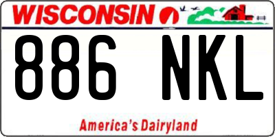 WI license plate 886NKL
