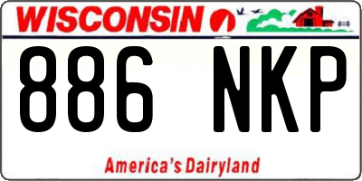 WI license plate 886NKP