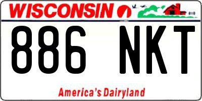 WI license plate 886NKT