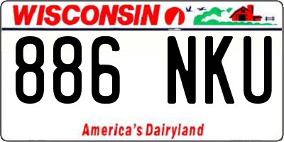 WI license plate 886NKU