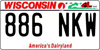 WI license plate 886NKW