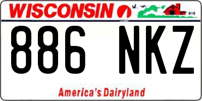 WI license plate 886NKZ
