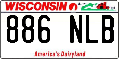 WI license plate 886NLB