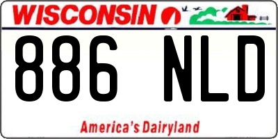 WI license plate 886NLD