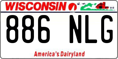 WI license plate 886NLG