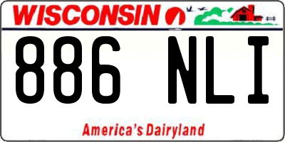WI license plate 886NLI