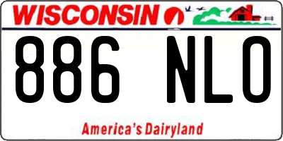 WI license plate 886NLO