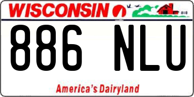 WI license plate 886NLU
