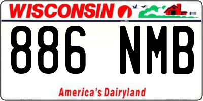 WI license plate 886NMB