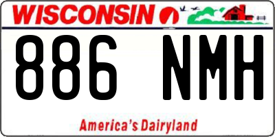 WI license plate 886NMH