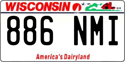 WI license plate 886NMI