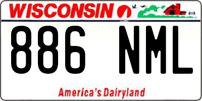WI license plate 886NML