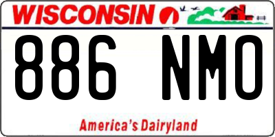 WI license plate 886NMO