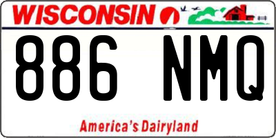 WI license plate 886NMQ