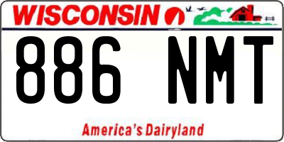 WI license plate 886NMT