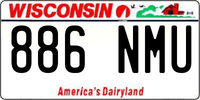 WI license plate 886NMU