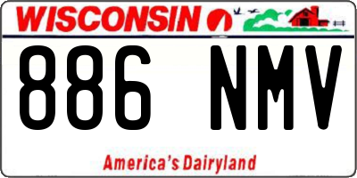 WI license plate 886NMV