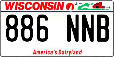 WI license plate 886NNB