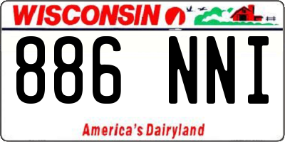 WI license plate 886NNI
