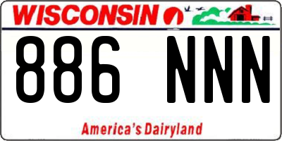 WI license plate 886NNN