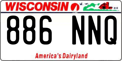 WI license plate 886NNQ