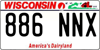 WI license plate 886NNX