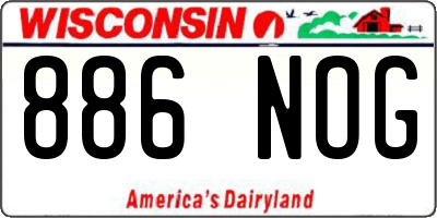 WI license plate 886NOG